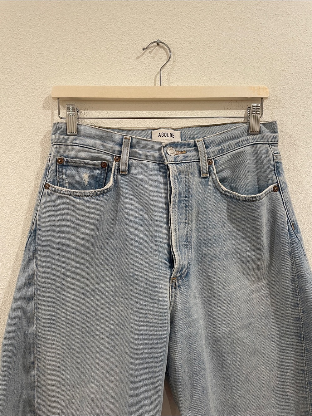 AGOLDE Luna Barrel Leg Jeans Light Wash Size 27 - Picture 5 of 11
